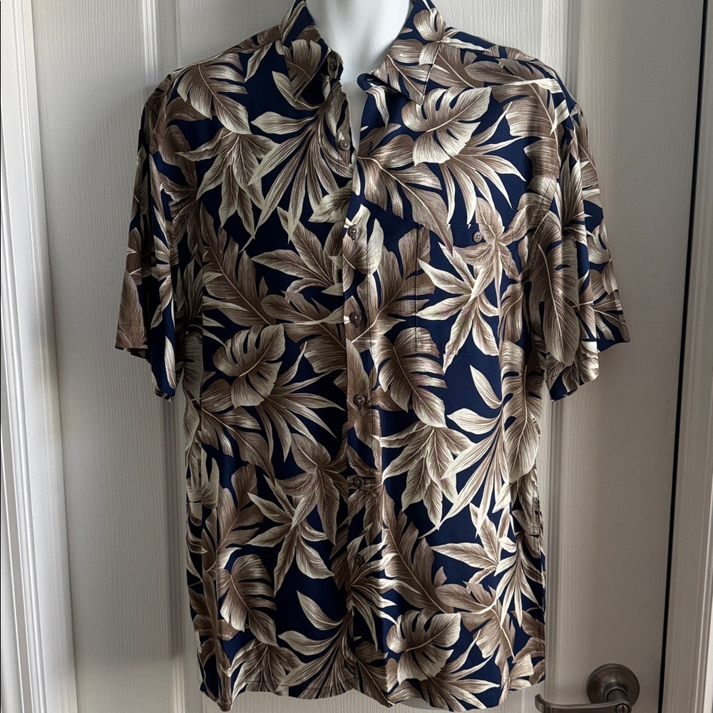 Floral Print Men's Shirt-M